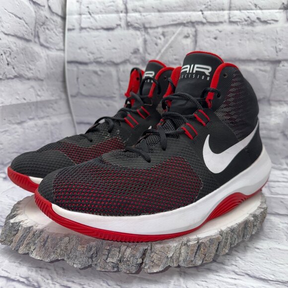 Nike Mens Air Precision NBK Black University Red Size 12 Basketball Shoes main image 4